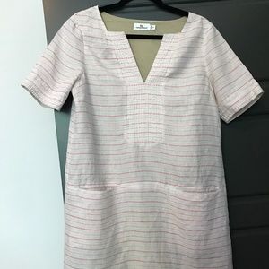 Vineyard Vines Linen Striped Dress w/ Pockets